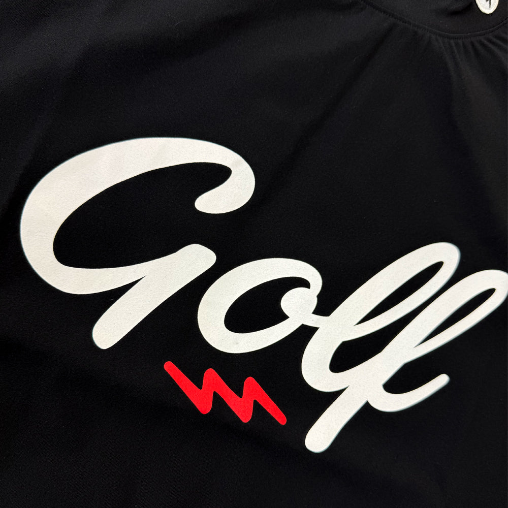 GOLF LOGO DRY MOCK NECK S/S TEE - BLACK