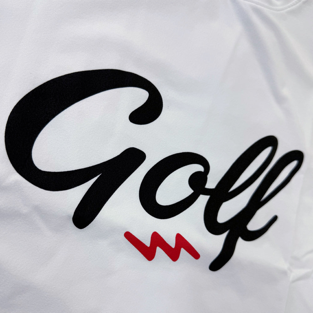 GOLF LOGO DRY MOCK NECK S/S TEE - WHITE