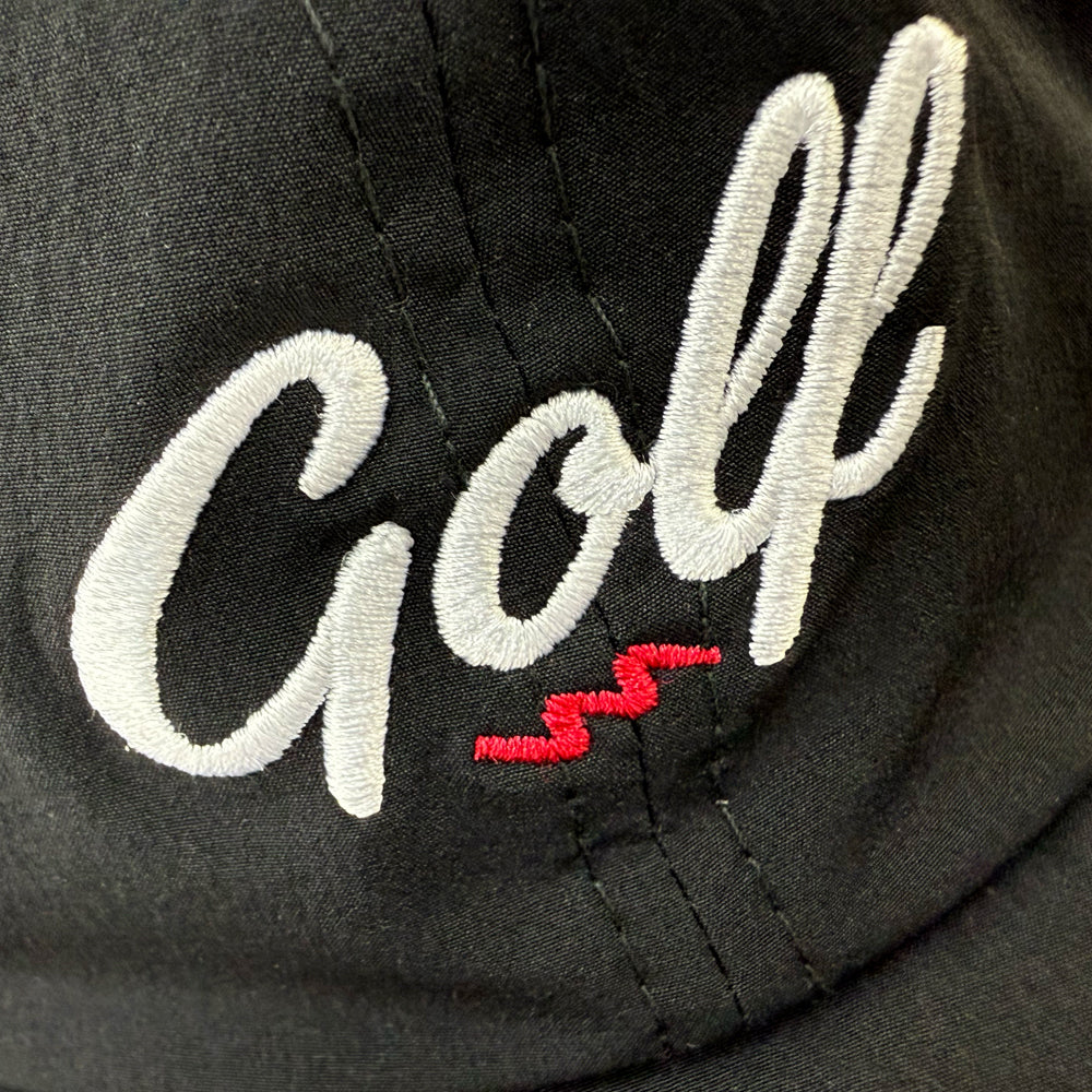 GOLF LOGO PACKABLE CAP - BLACK