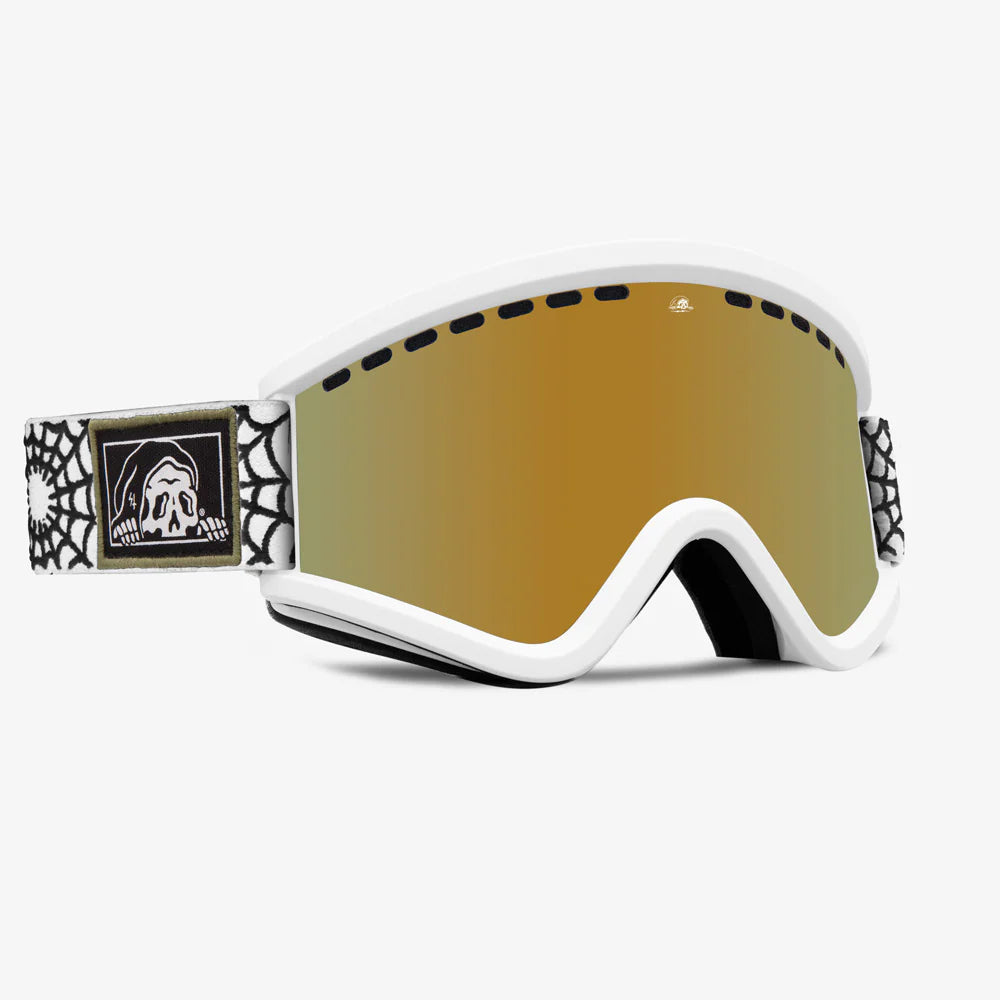 EGV LURKING CLASS WHITE - GOLD CHROME CONTRAST (+HARD GOGGLE CASE)