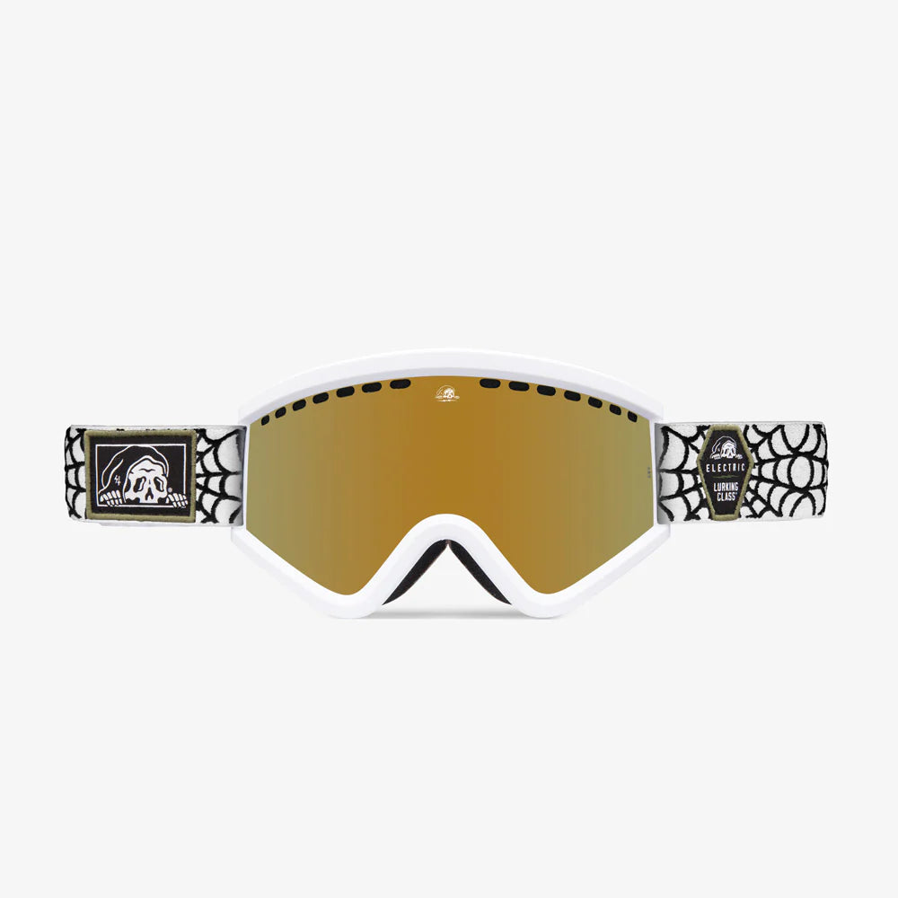 EGV LURKING CLASS WHITE - GOLD CHROME CONTRAST (+HARD GOGGLE CASE)