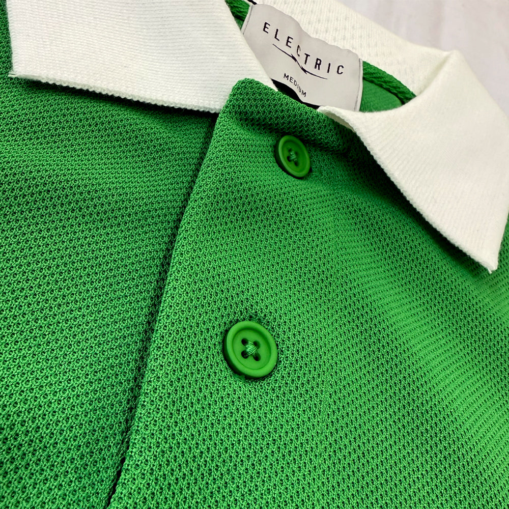 ONE POINT GOLF LOGO S/S POLO - L.GREEN