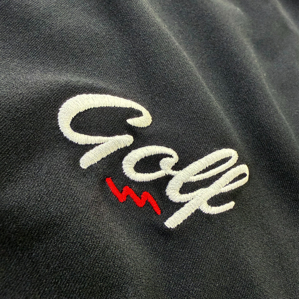 ONE POINT GOLF LOGO DRY MOCK NECK S/S TEE - BLACK