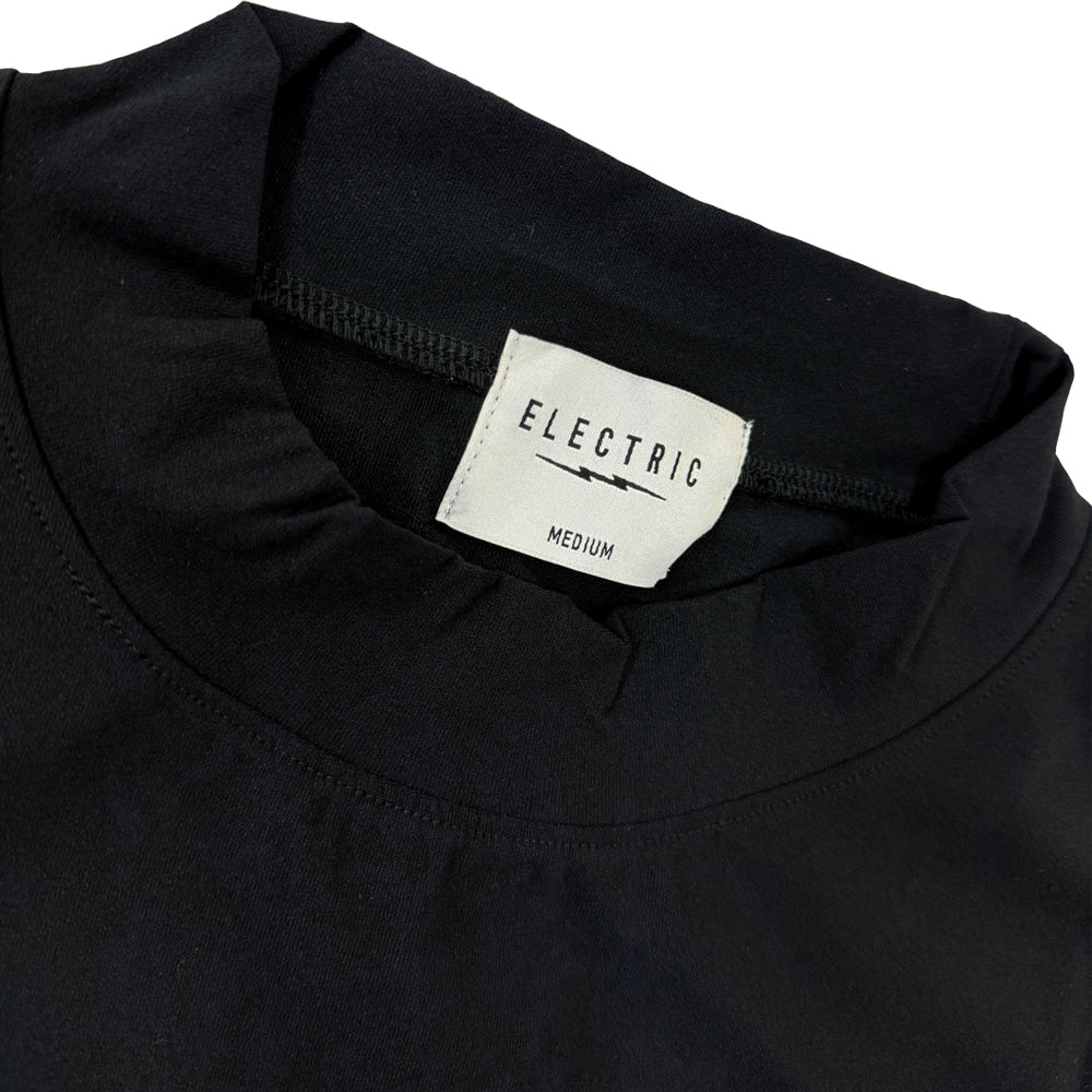 ONE POINT GOLF LOGO DRY MOCK NECK S/S TEE - BLACK