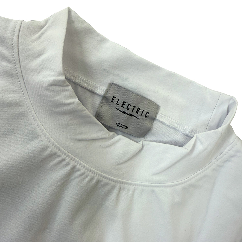 ONE POINT GOLF LOGO DRY MOCK NECK S/S TEE - WHITE