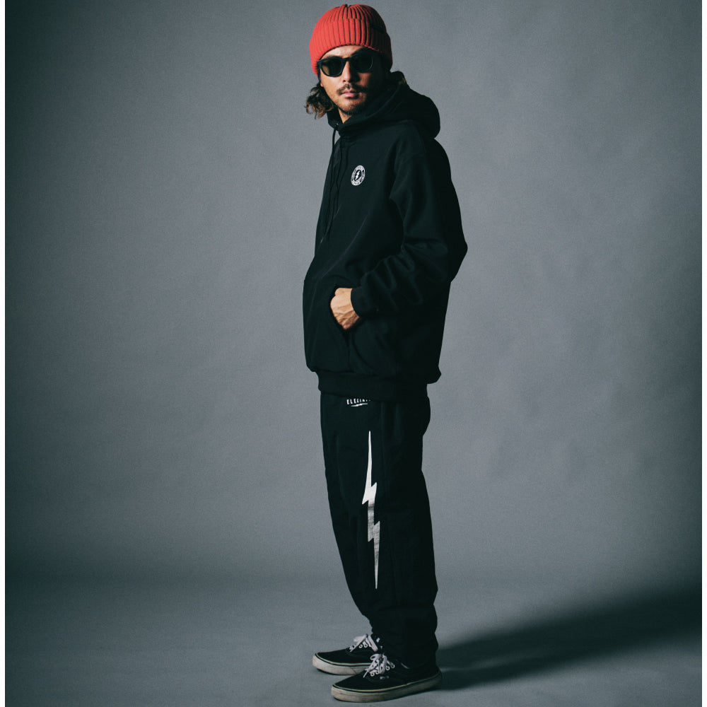 CIRCLE LOGO WATER REPELLENT TECH HOOD - BLACK
