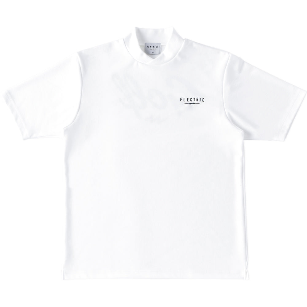 【吸水速乾】CROSS COLLAR MOCK NECK S/S TEE - WHITE
