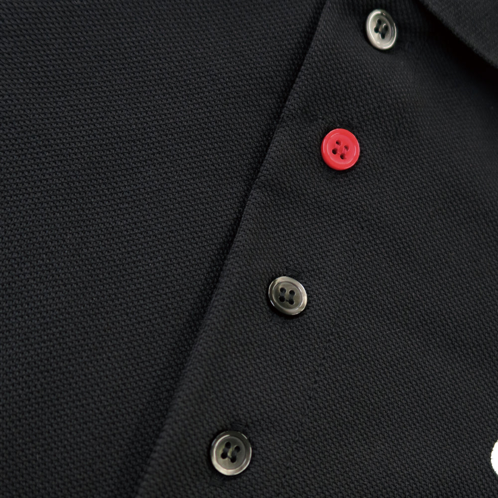 【吸水速乾】FIVE BUTTONS S/S POLO - BLACK