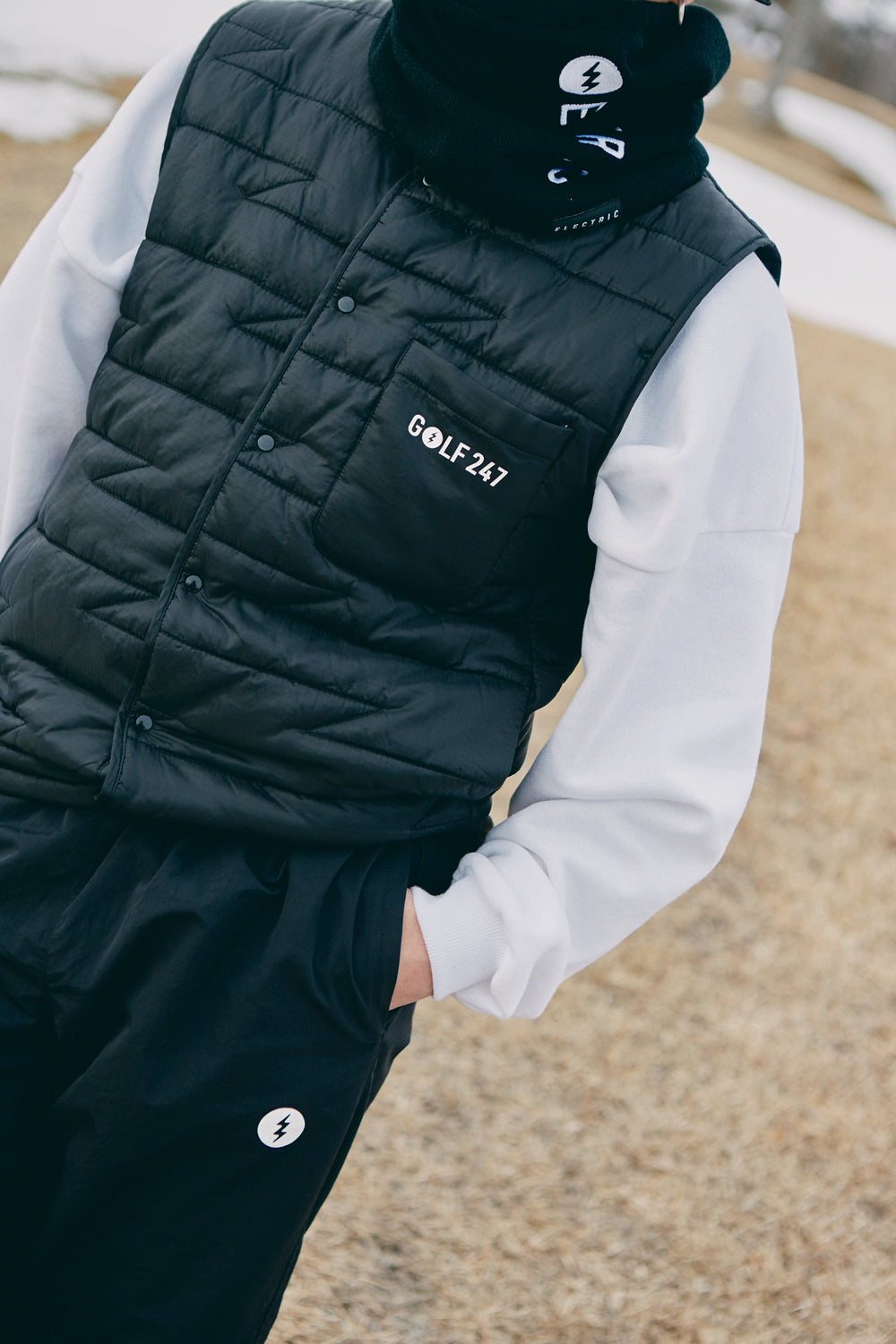 VOLT QUILTING VEST - BLACK