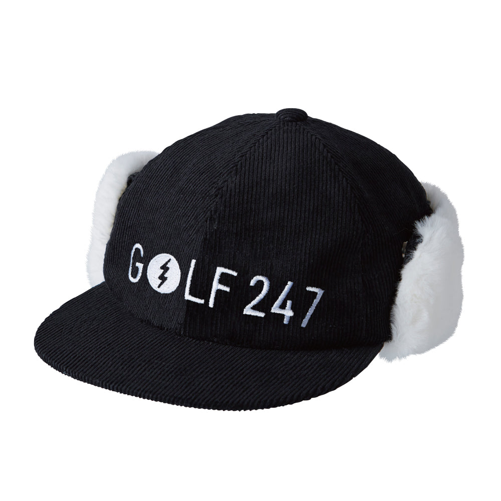 GOLF 247 CORDUROY CAP - BLACK