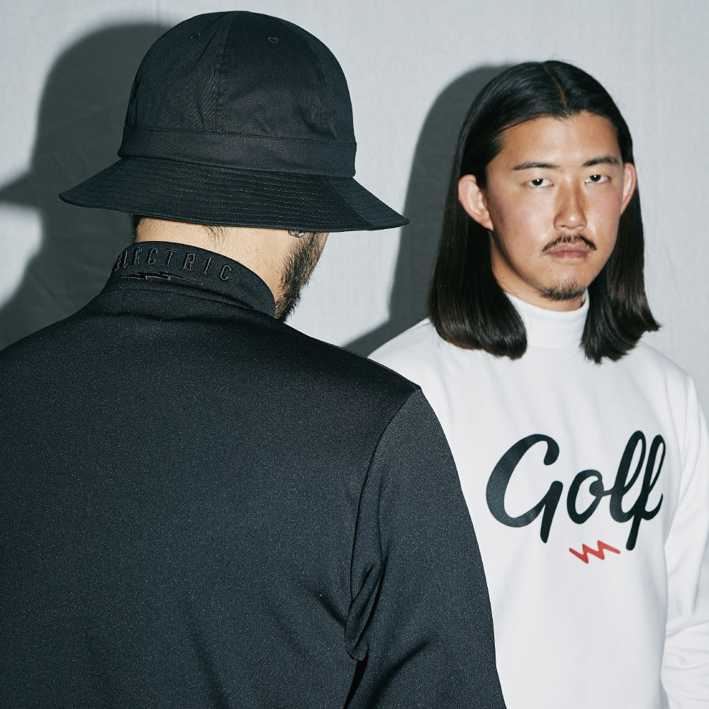 GOLF 3D LOGO MOCK NECK L/S TEE - WHITE