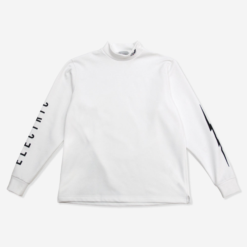 GOLF VOLT SLEEVE MOCK NECK L/S TEE - WHITE