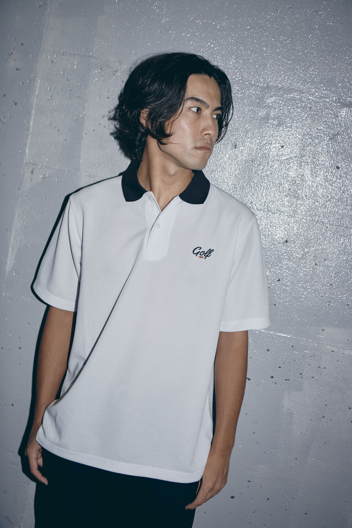 ONE POINT GOLF LOGO S/S POLO - WHITE