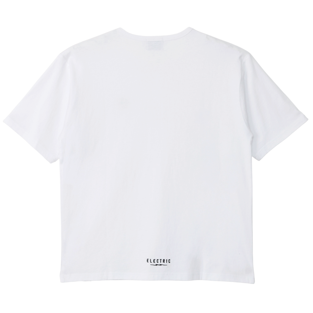 HENLY NECK EMBROIDERY S/S TEE - WHITE