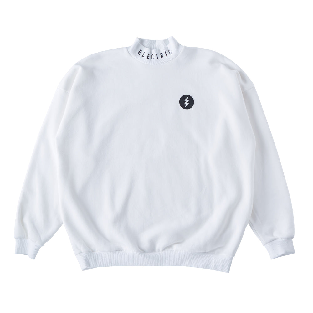 ICON LOGO MOCKNECK SWEAT - WHITE