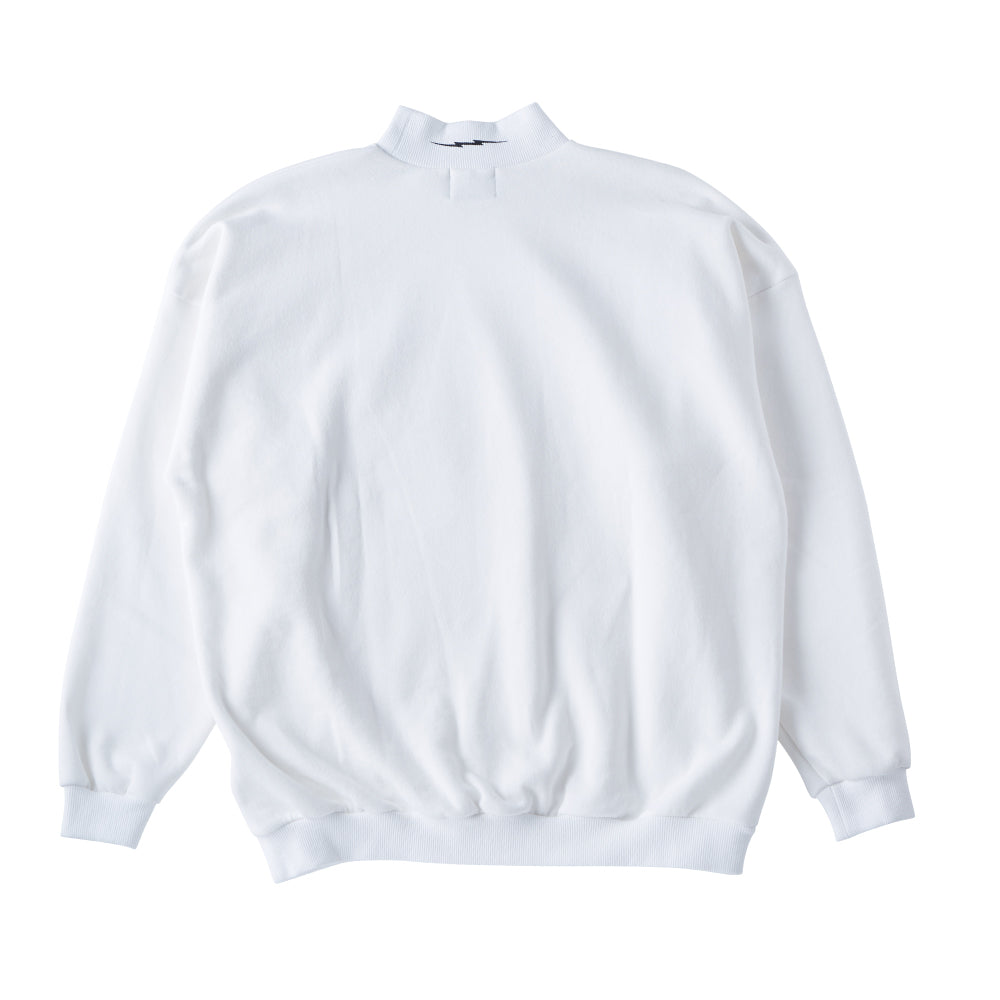 ICON LOGO MOCKNECK SWEAT - WHITE