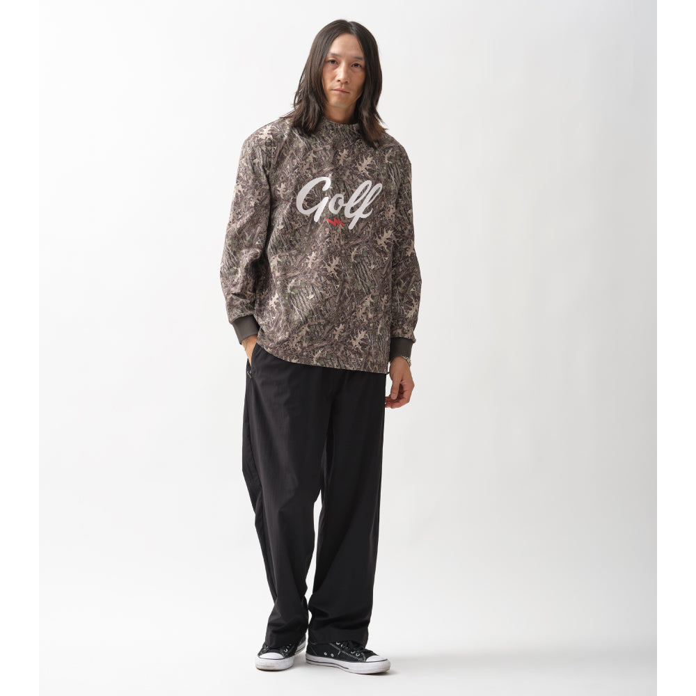 GOLF LOGO DRY MOCK NECK L/S TEE - TREE CAMO