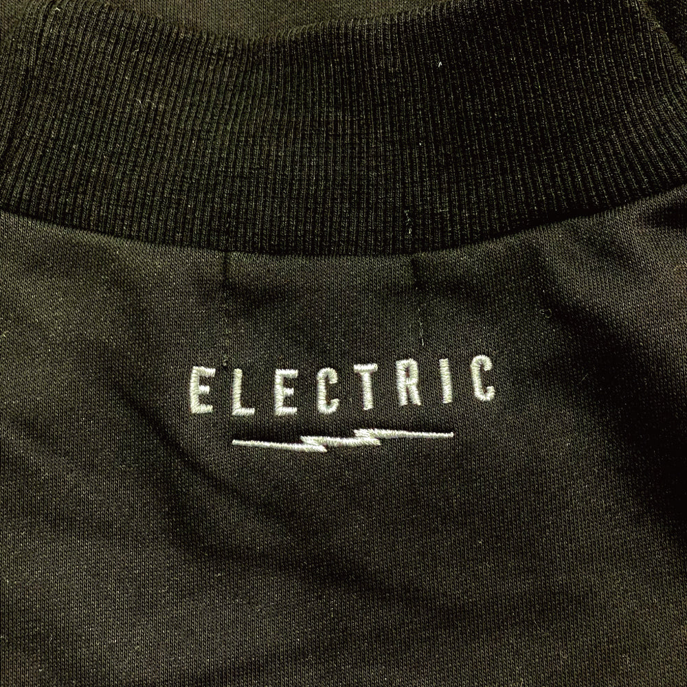 ONE POINT GOLF LOGO MOCK NECK SWEAT - BLACK