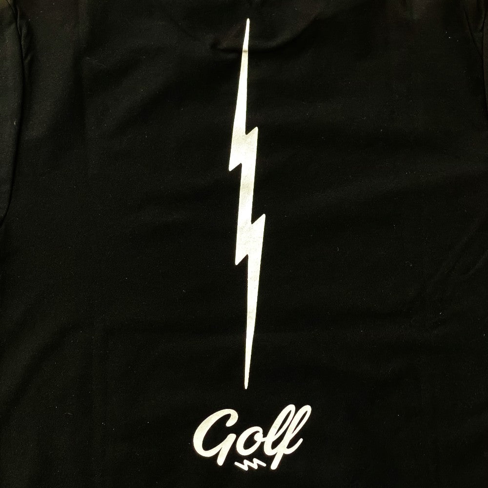 VERTICAL VOLT DRY CROSS COLLAR MOCK NECK S/S TEE - BLACK