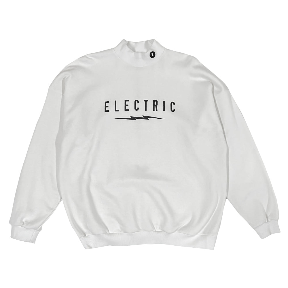 VERTICAL VOLT MOCKNECK SWEAT - WHITE