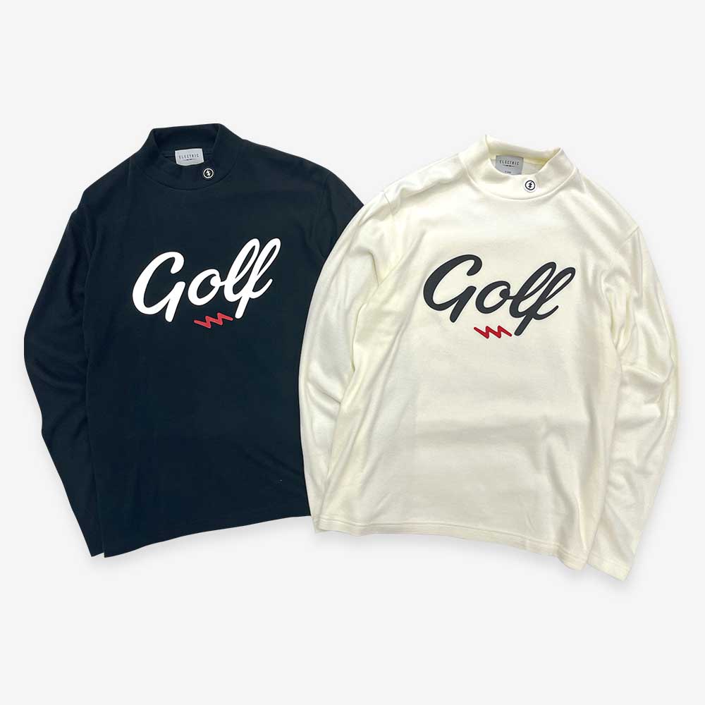 GOLF LOGO MOCK NECK L/S TEE - OFF WHITE