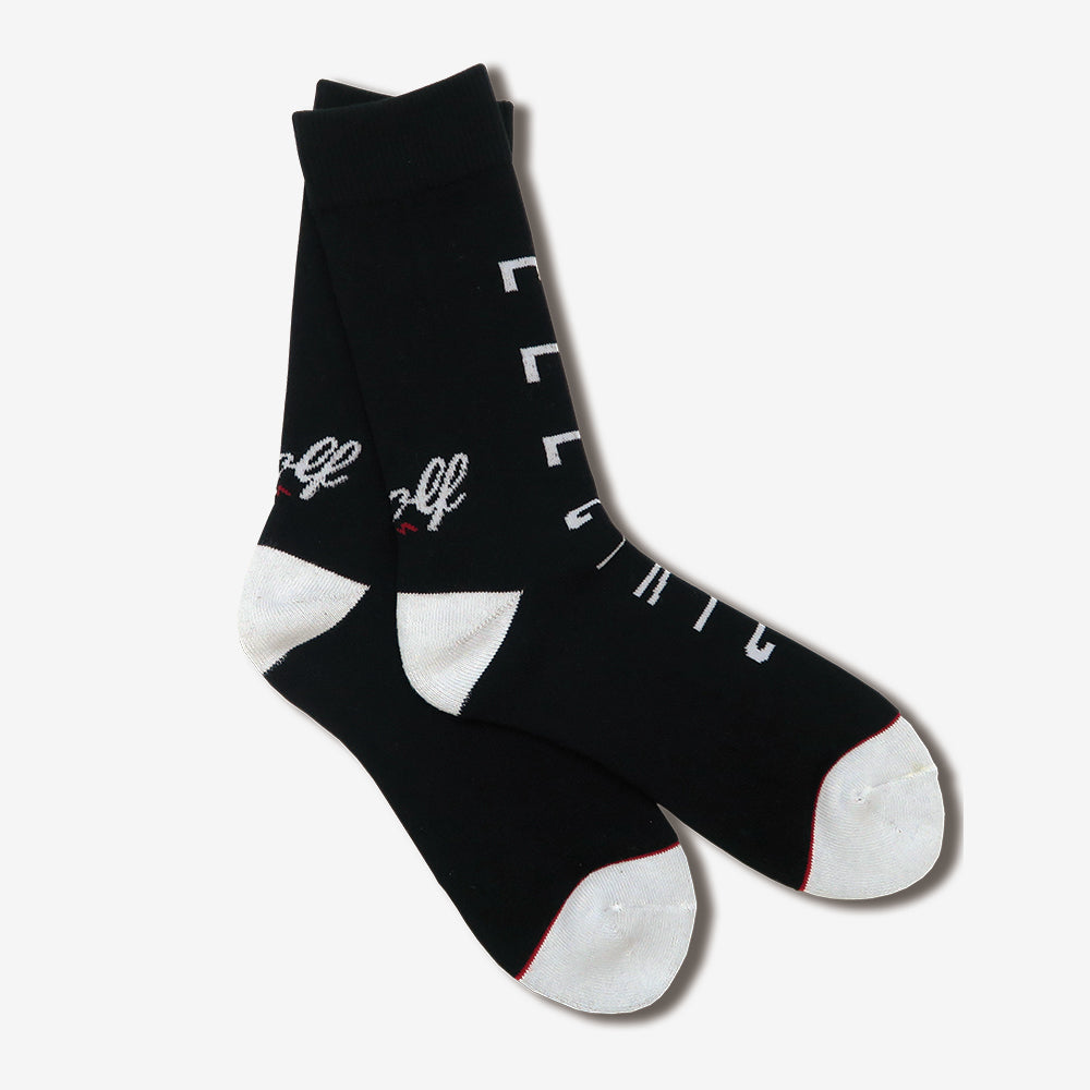 GOLF LOGO SOCKS - BLACK