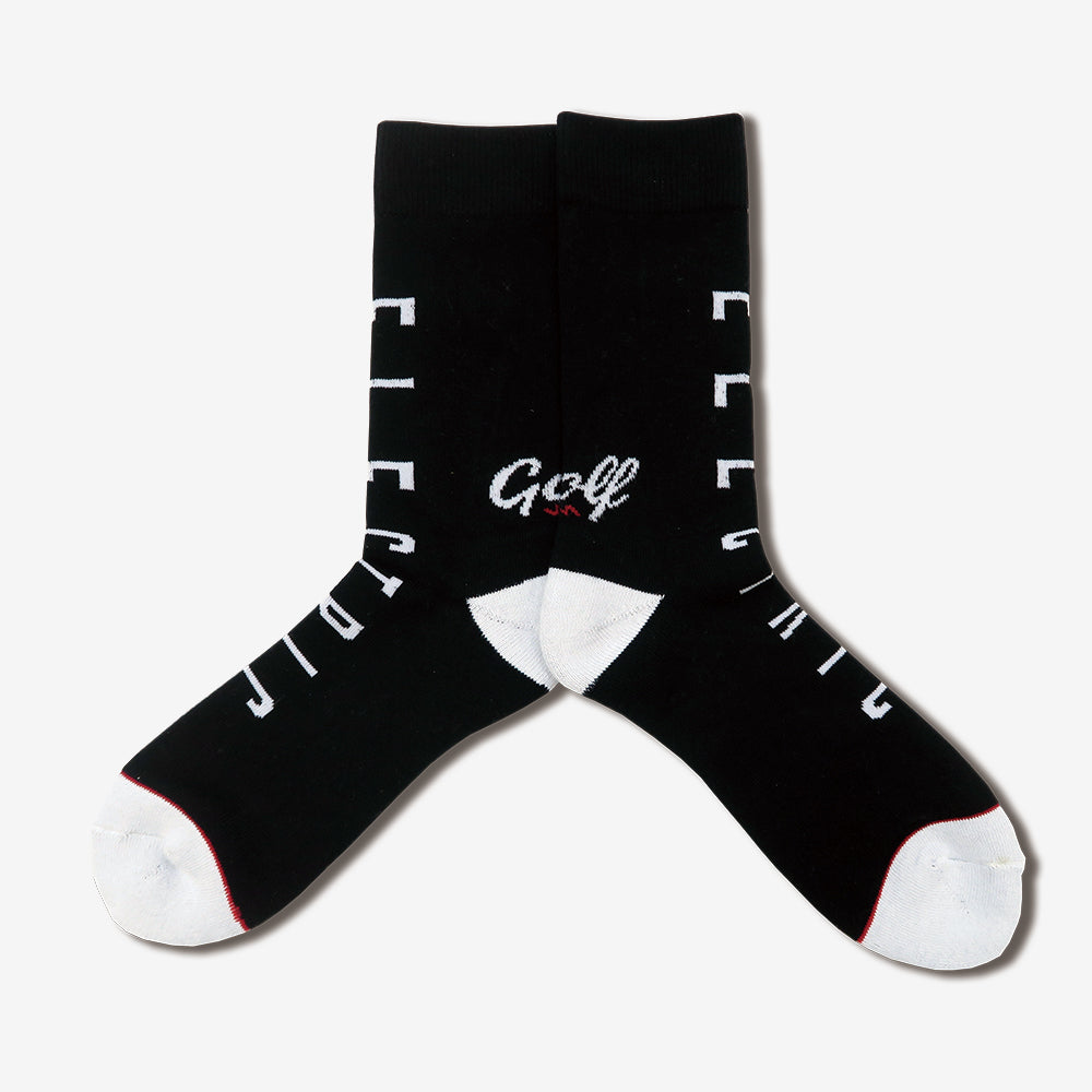 GOLF LOGO SOCKS - BLACK
