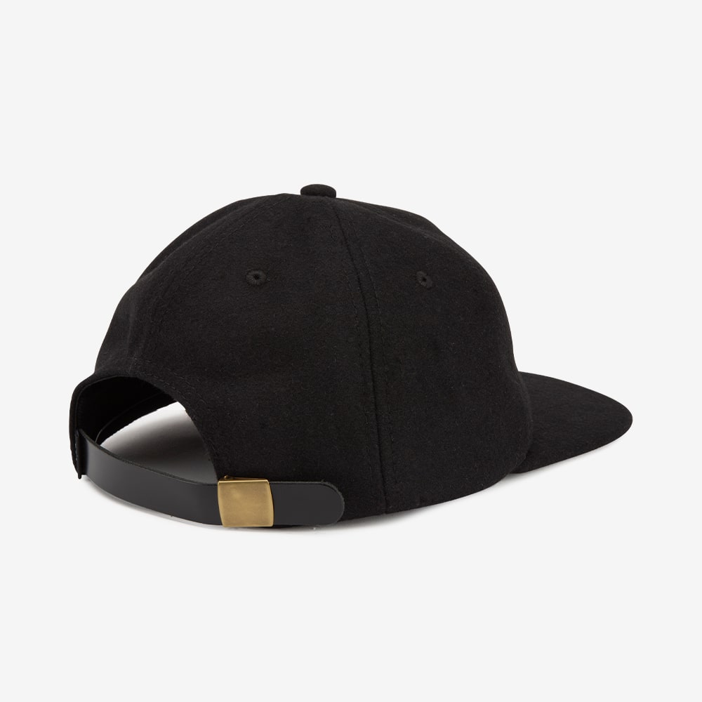 SCRIPT 6PANEL UNSTRUCTURED HAT - BLACK