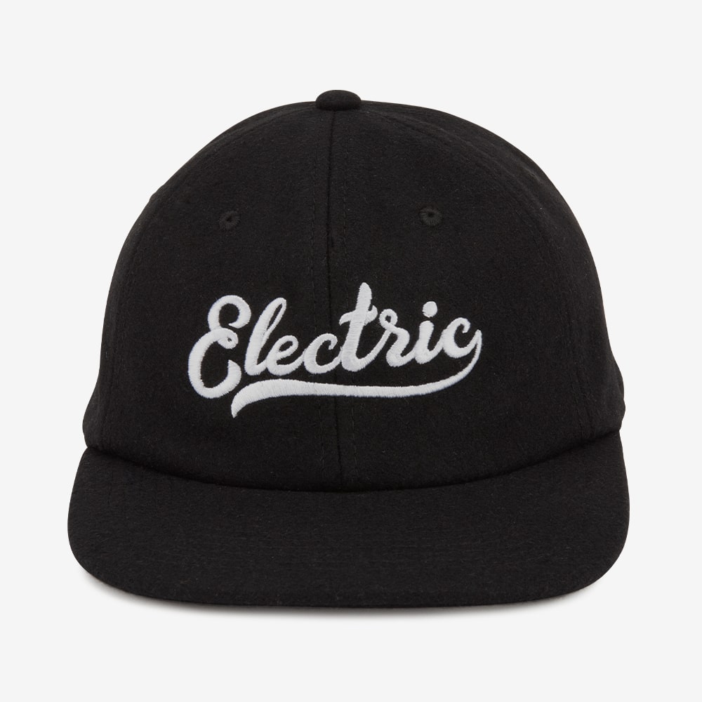 SCRIPT 6PANEL UNSTRUCTURED HAT - BLACK