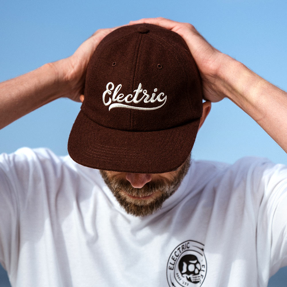 SCRIPT 6PANEL UNSTRUCTURED HAT - BROWN