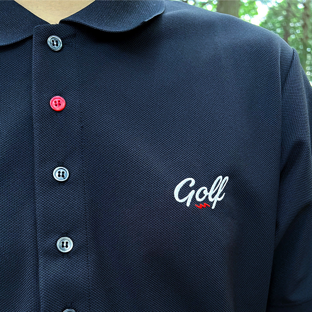 【吸水速乾】FIVE BUTTONS S/S POLO - BLACK