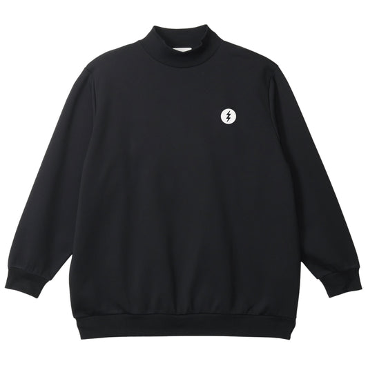 CAMO GOLF LOGO MOCK NECK SWEAT - BLACK