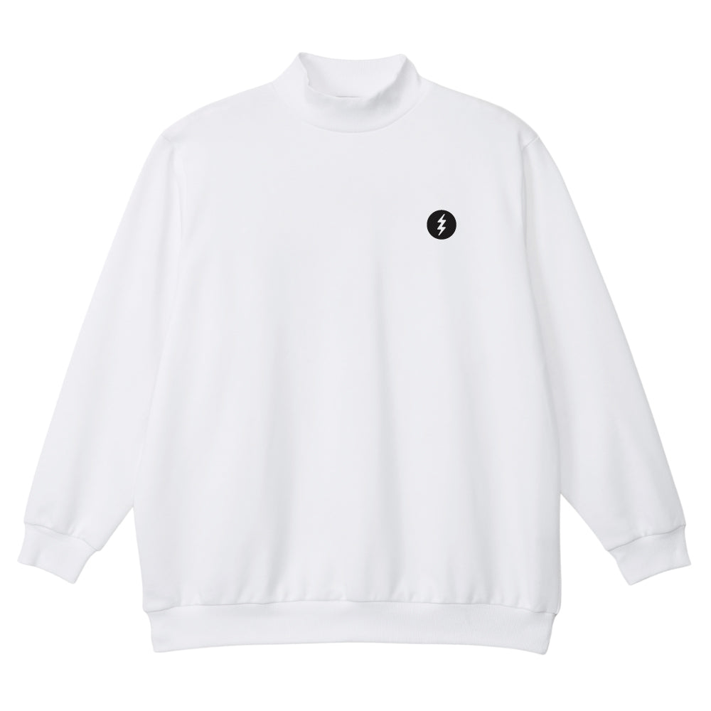 CAMO GOLF LOGO MOCK NECK SWEAT - WHITE