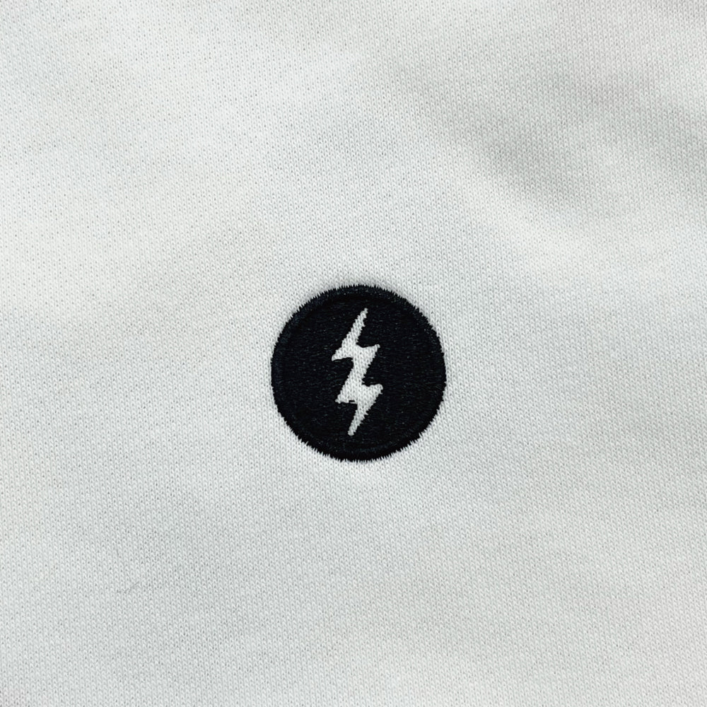 CAMO GOLF LOGO MOCK NECK SWEAT - WHITE