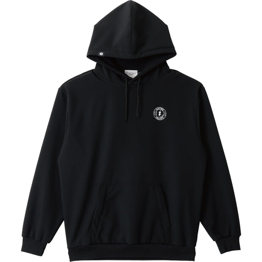 CIRCLE LOGO WATER REPELLENT TECH HOOD - BLACK