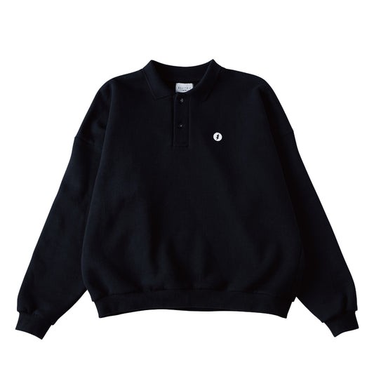 DAD SILHOUETTE L/S POLO  - BLACK