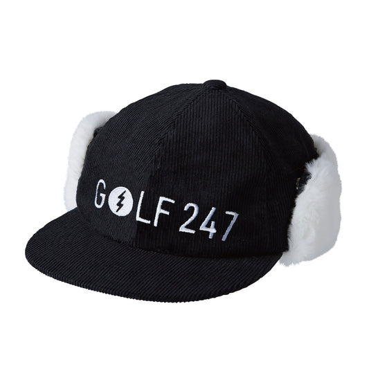 GOLF 247 CORDUROY CAP  - BLACK