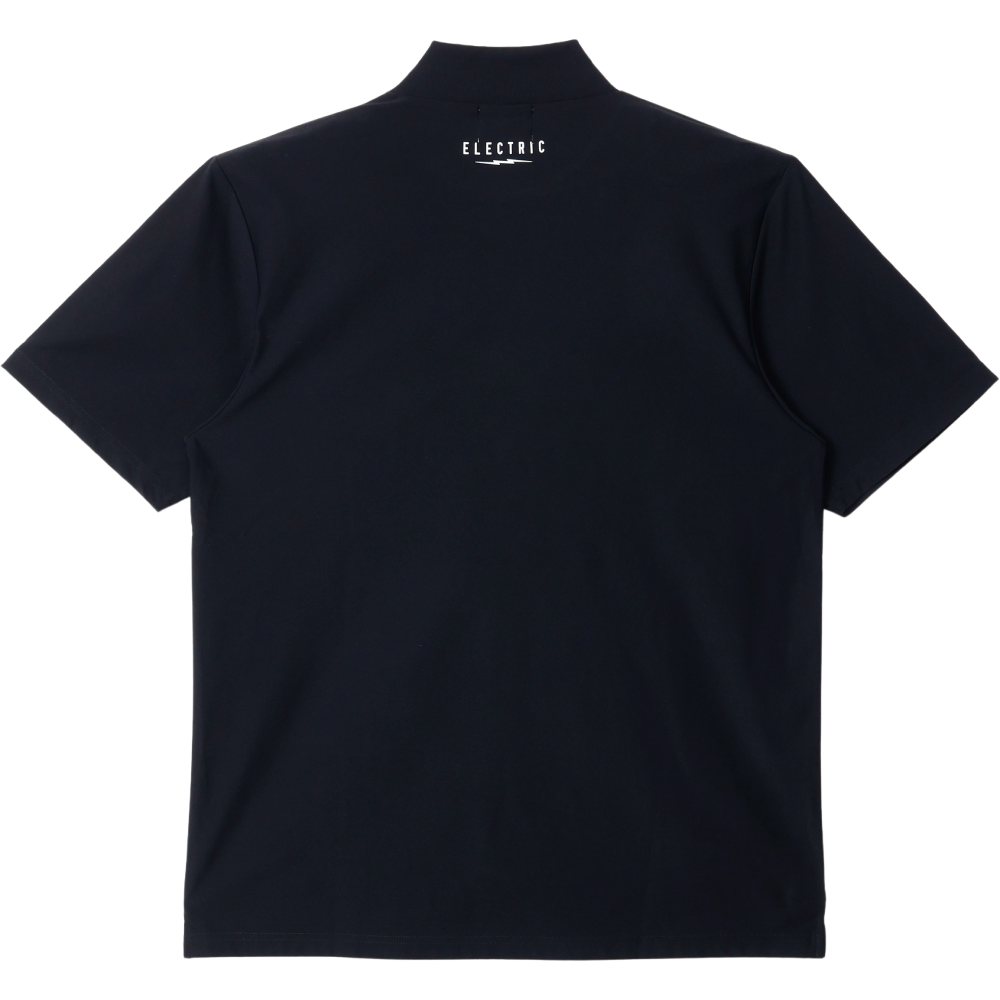 GOLF LOGO DRY CROSS COLLAR MOCK NECK S/S TEE - BLACK