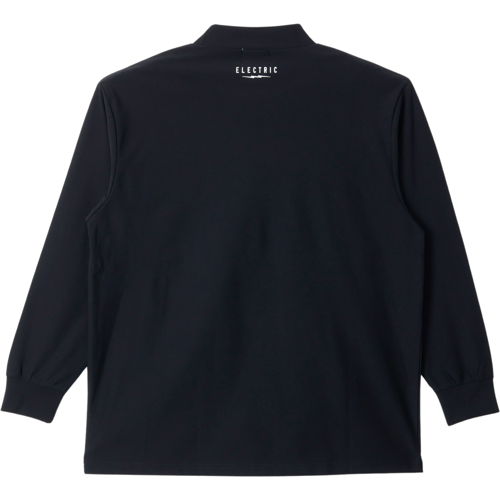 GOLF LOGO DRY MOCK NECK L/S TEE - BLACK