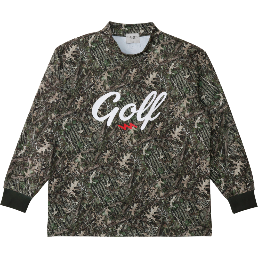 GOLF LOGO DRY MOCK NECK L/S TEE - TREE CAMO