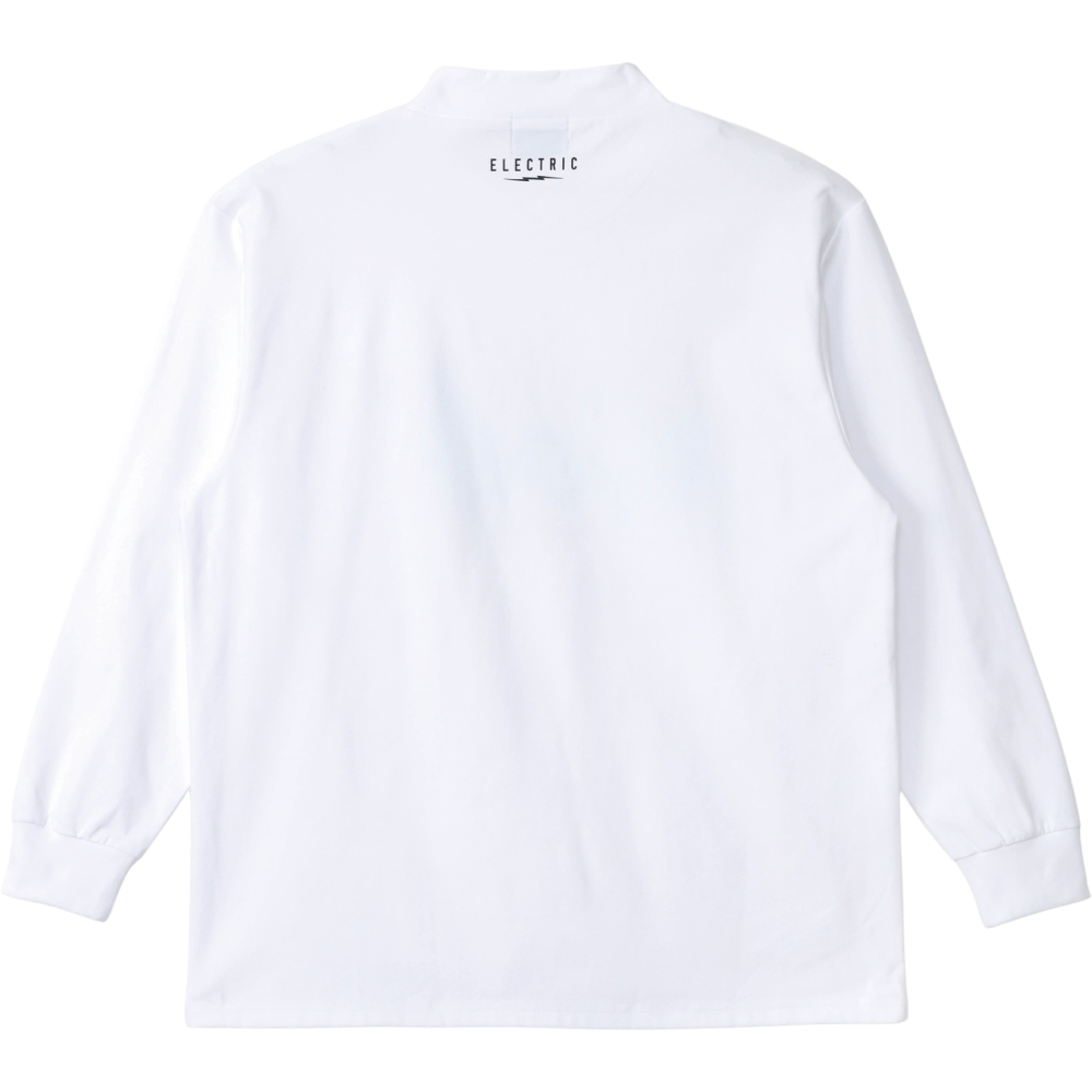 GOLF LOGO DRY MOCK NECK L/S TEE - WHITE
