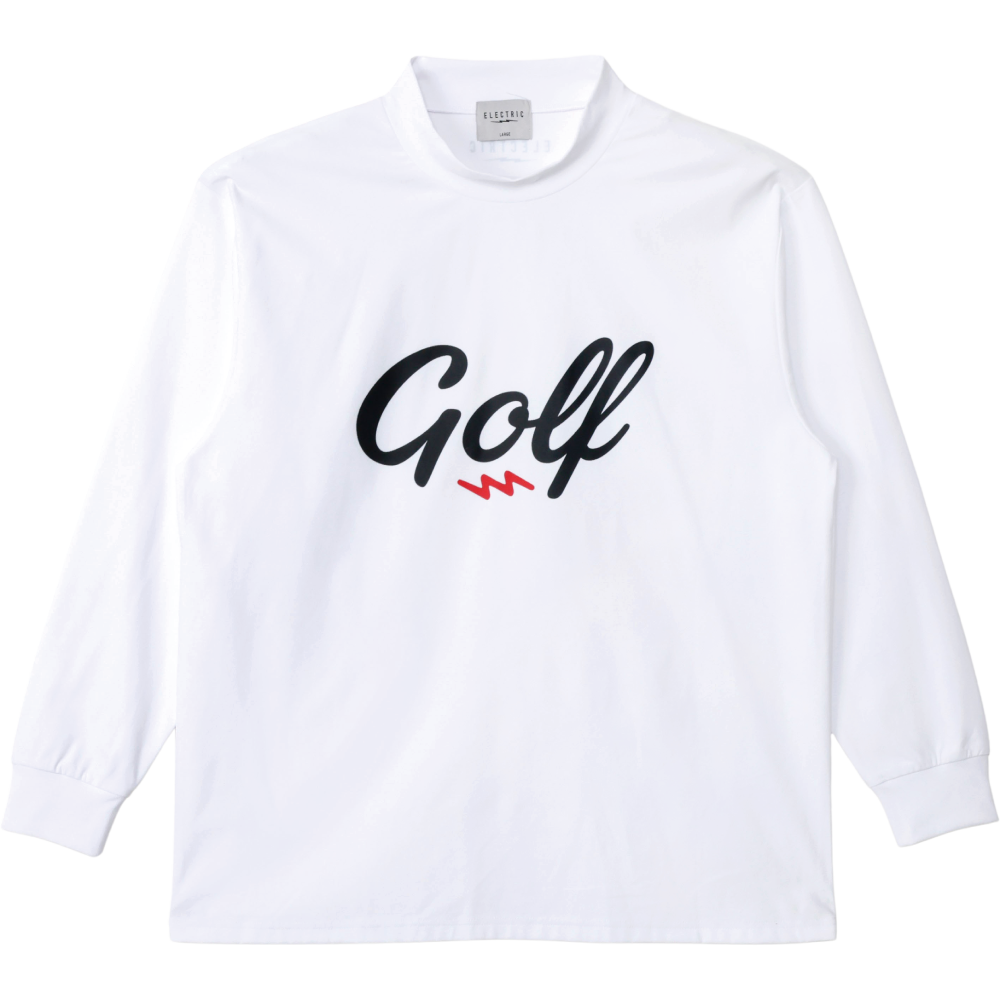 GOLF LOGO DRY MOCK NECK L/S TEE - WHITE