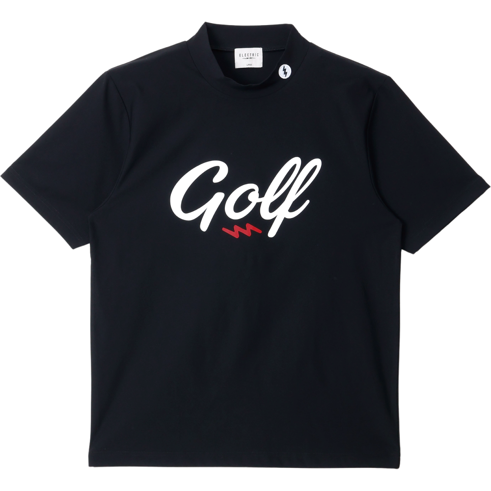 GOLF LOGO DRY MOCK NECK S/S TEE - BLACK