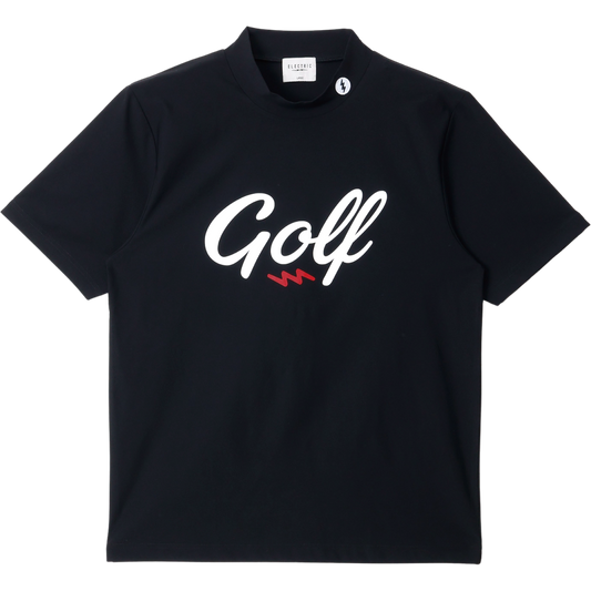 GOLF LOGO DRY MOCK NECK S/S TEE - BLACK