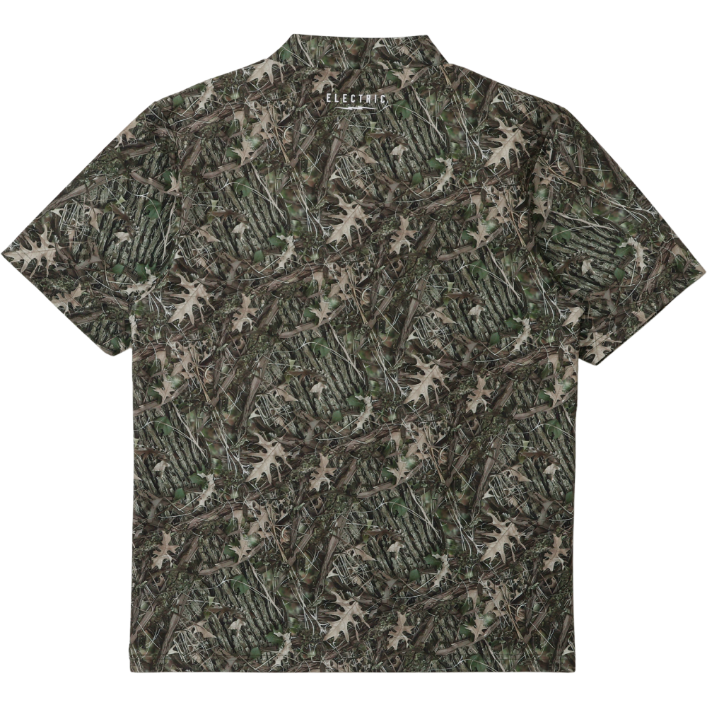 GOLF LOGO DRY MOCK NECK S/S TEE - TREE CAMO