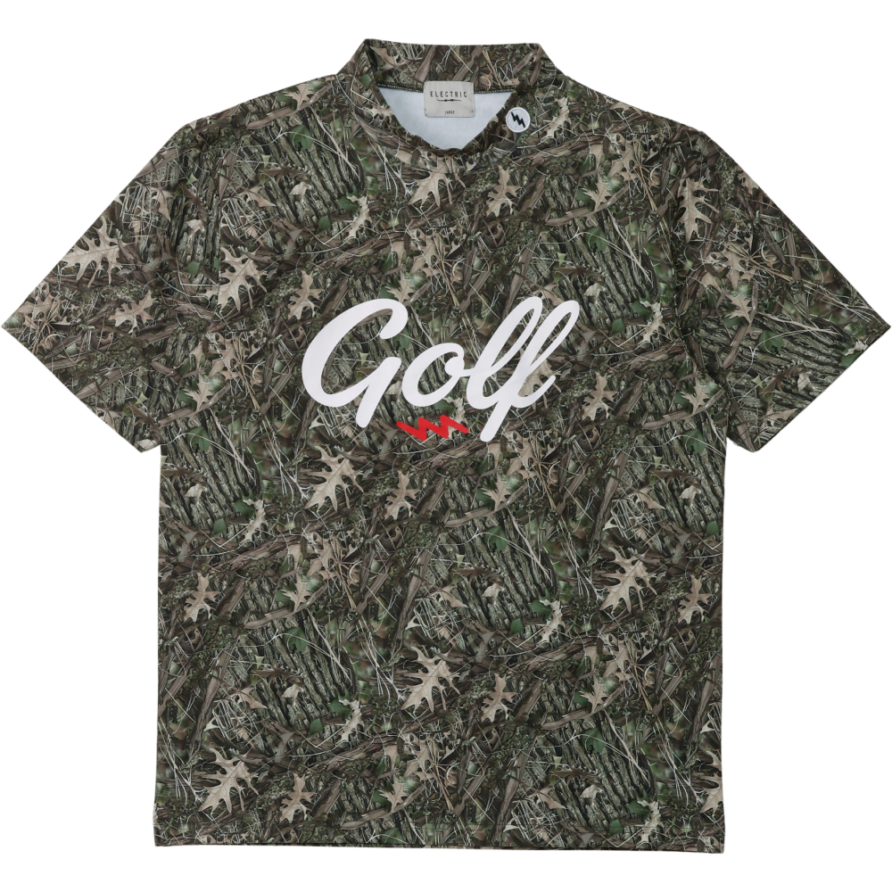 GOLF LOGO DRY MOCK NECK S/S TEE - TREE CAMO