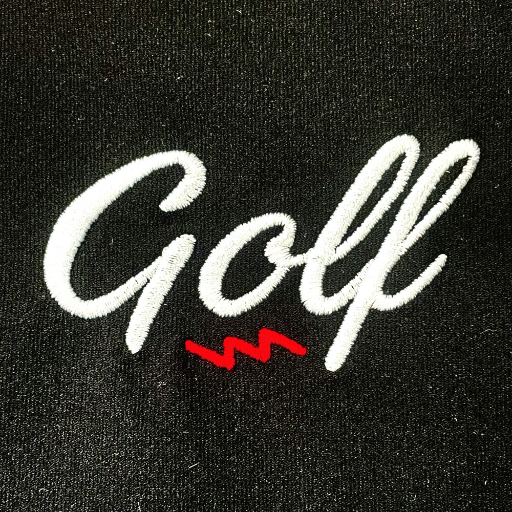 ONE POINT GOLF LOGO DRY MOCK NECK L/S TEE - BLACK