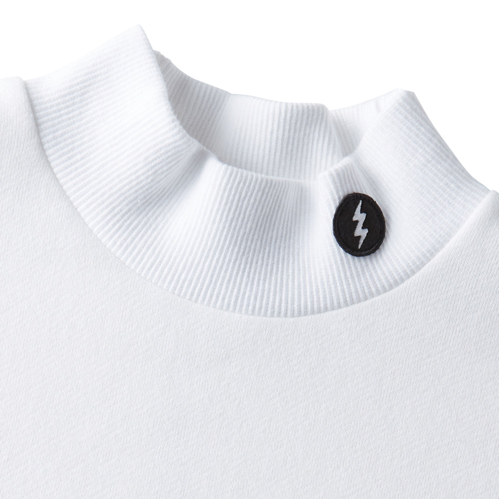 GOLF LOGO MOCKNECK SWEAT  - WHITE