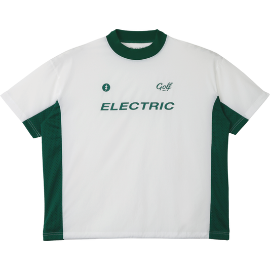 GOLF LOGO S/S GAME SHIRT - WHITE/GREEN