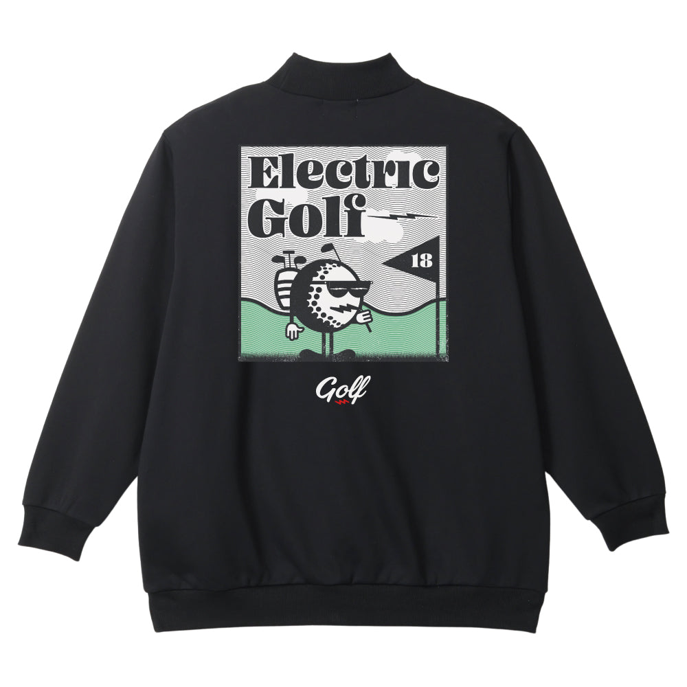 GOLF WAVE MOCK NECK SWEAT - BLACK